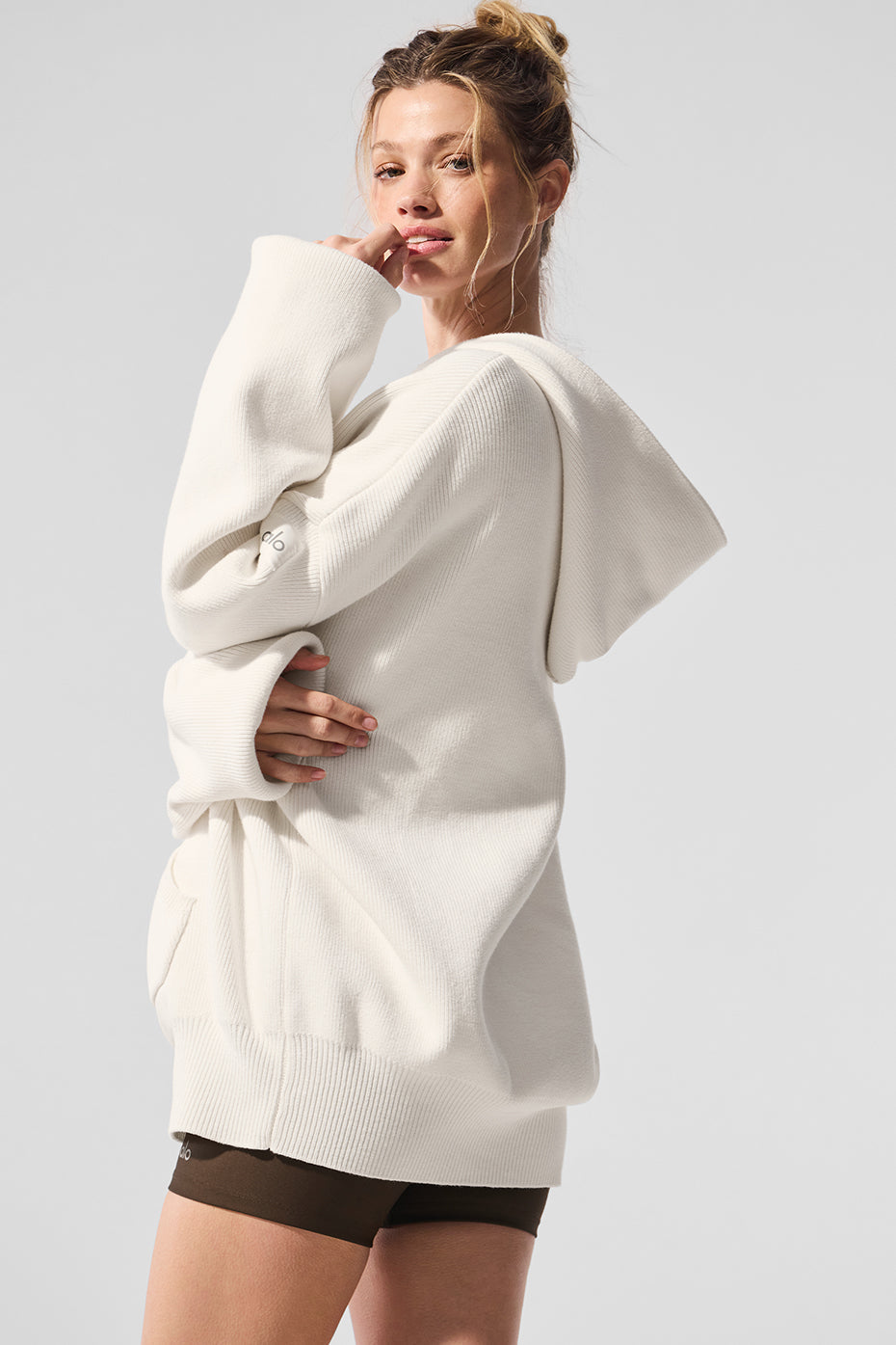 Scholar Hooded Sweater — Ivory