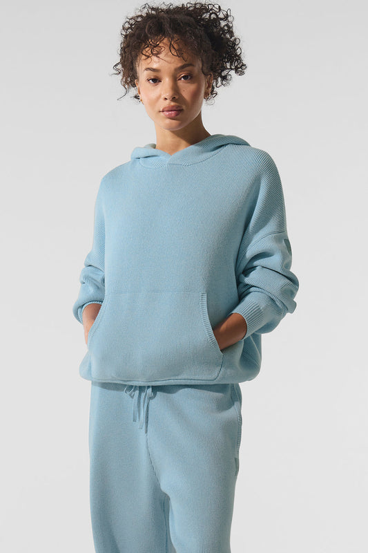Scholar Hooded Sweater — Celestial Blue Heather