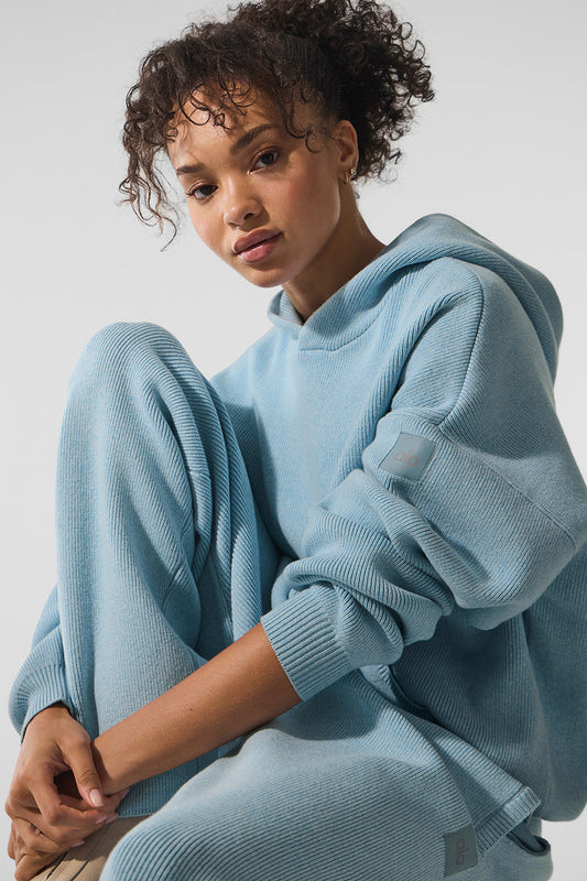 Scholar Hooded Sweater — Celestial Blue Heather