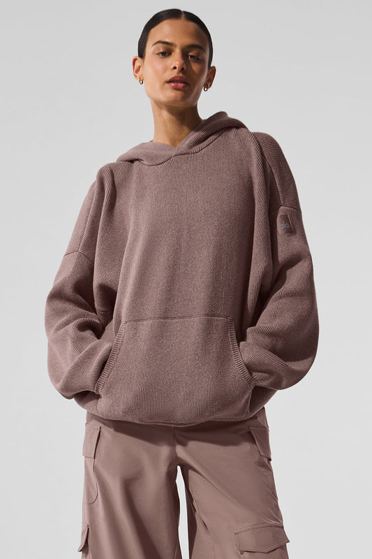 Scholar Hooded Sweater — Mushroom Heather