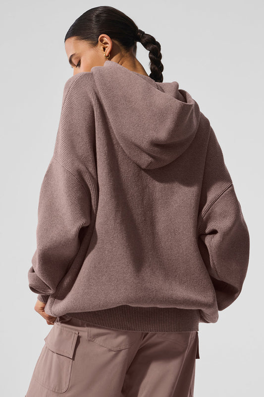 Scholar Hooded Sweater — Mushroom Heather