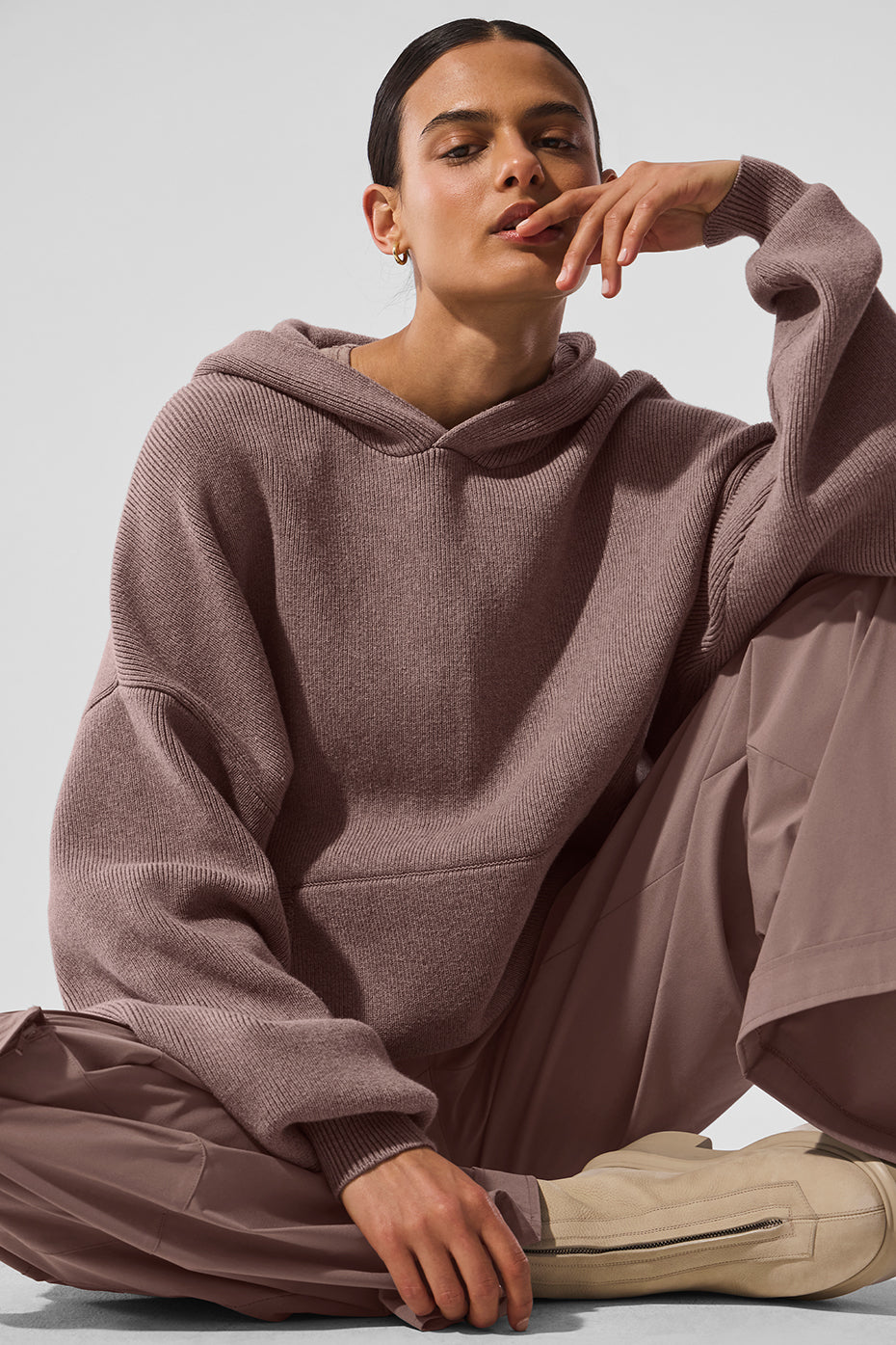 Scholar Hooded Sweater — Mushroom Heather