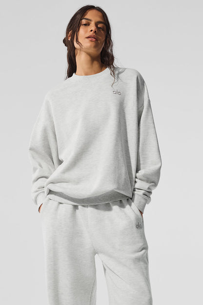 Accolade Crew Neck Crew Sweatshirt — White Heather