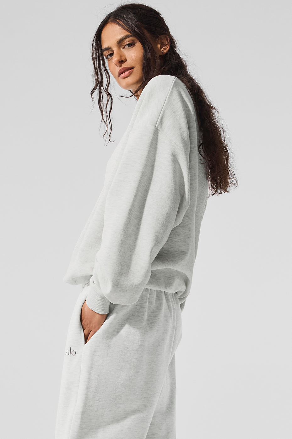 Accolade Crew Neck Crew Sweatshirt — White Heather