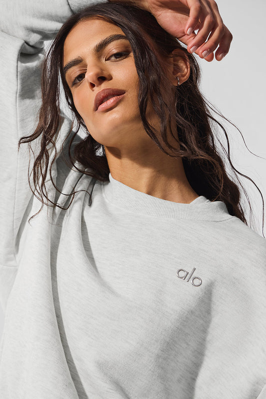 Accolade Crew Neck Crew Sweatshirt — White Heather