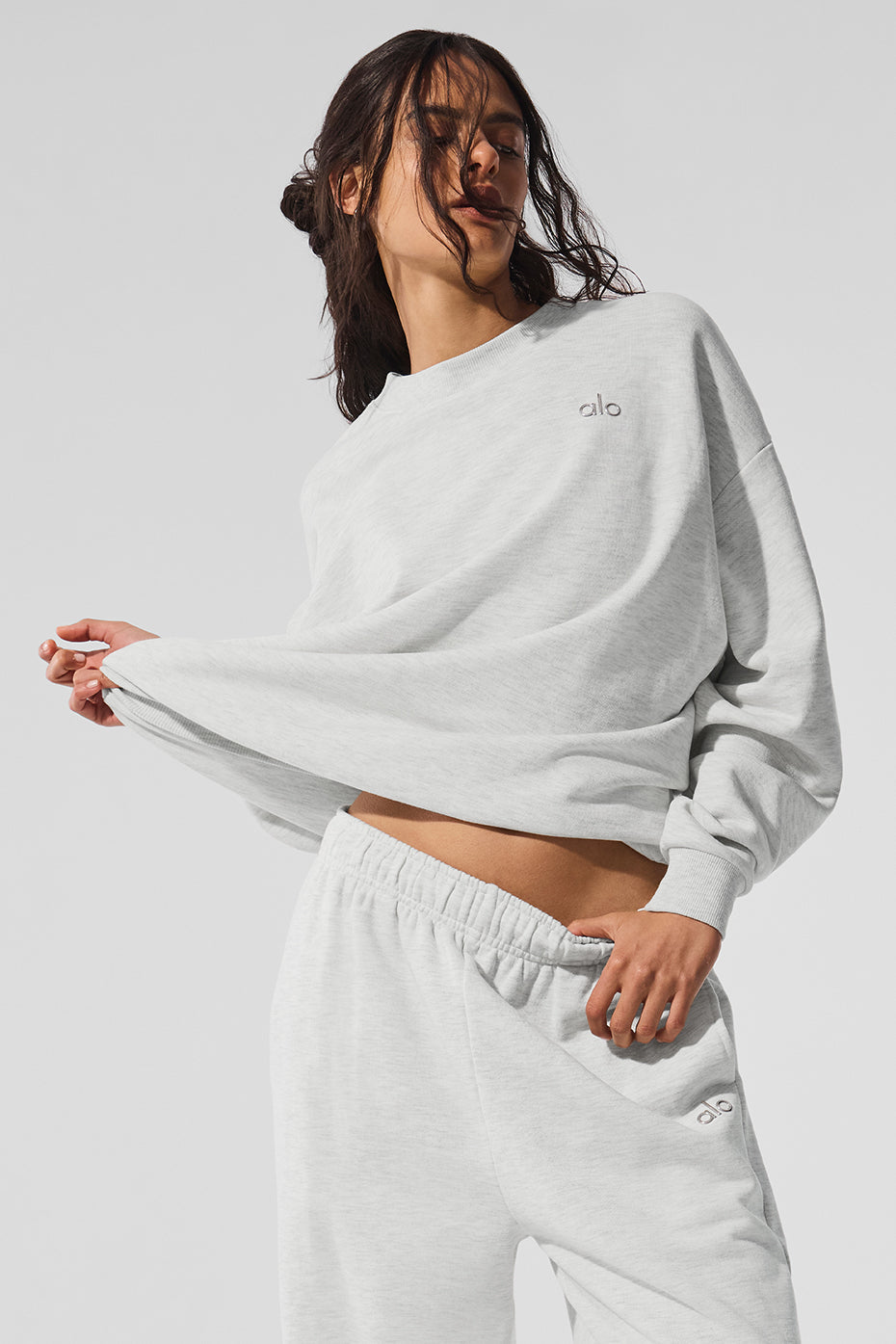 Accolade Crew Neck Crew Sweatshirt — White Heather