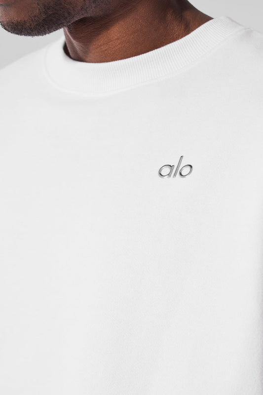 Accolade Crew Neck Crew Sweatshirt — White