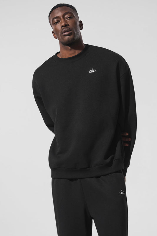 Accolade Crew Neck Crew Sweatshirt — Black