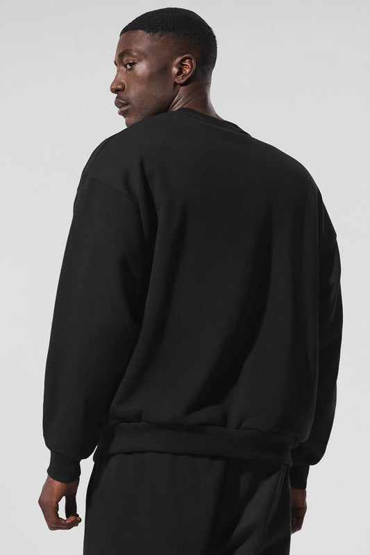 Accolade Crew Neck Crew Sweatshirt — Black