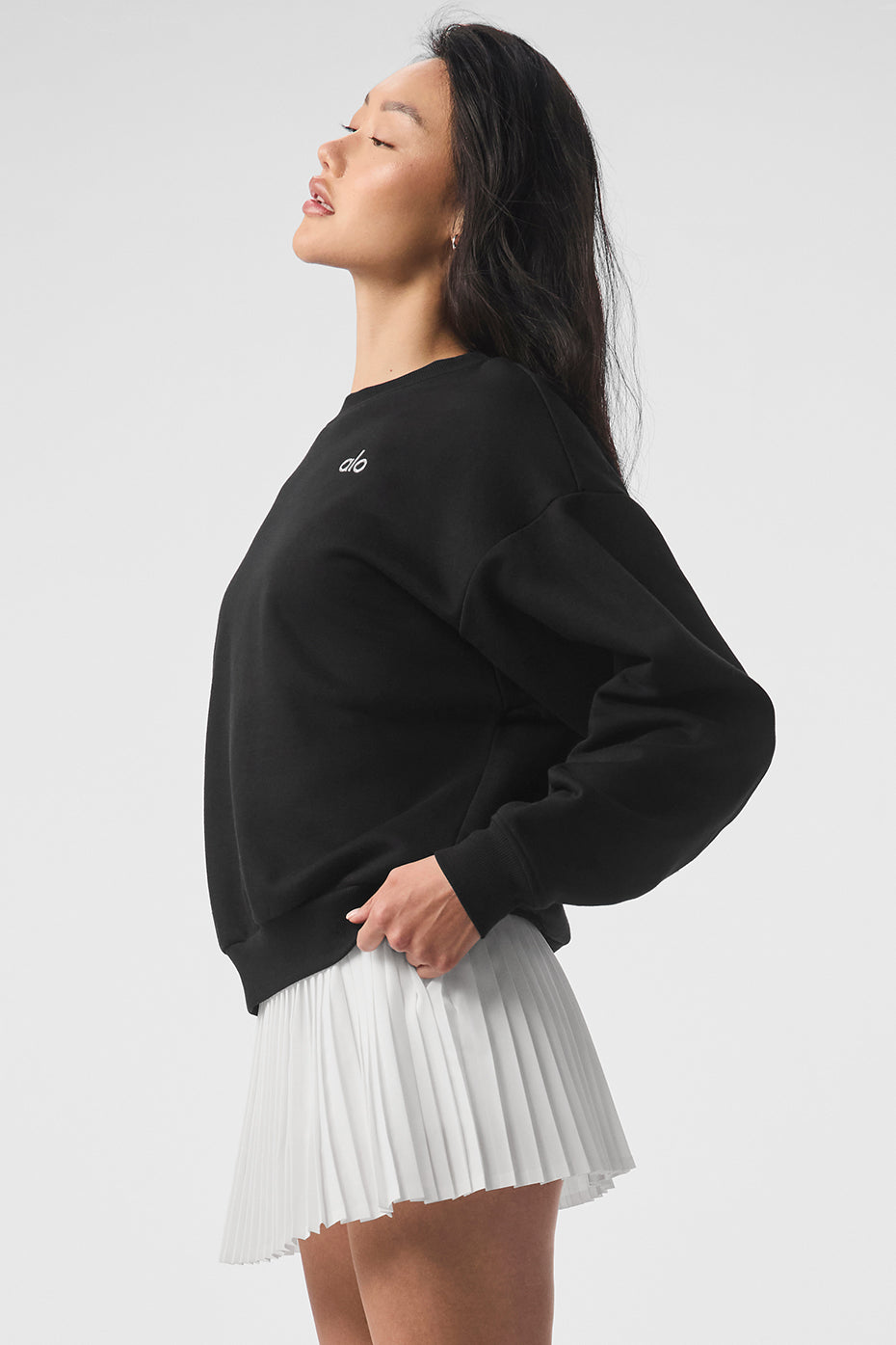Accolade Crew Neck Crew Sweatshirt — Black