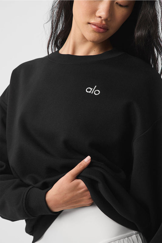 Accolade Crew Neck Crew Sweatshirt — Black