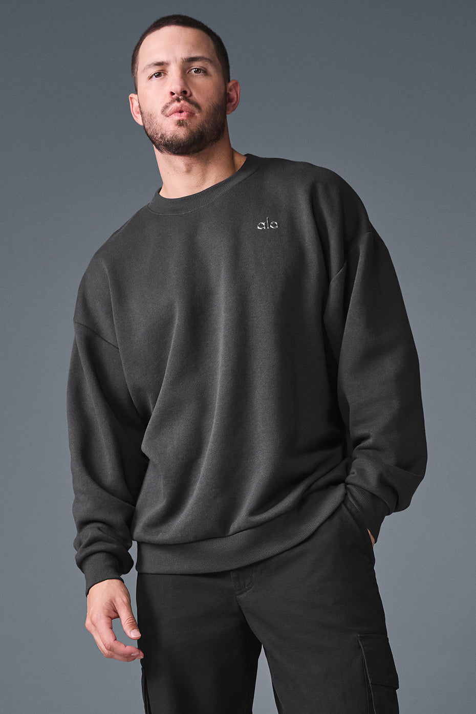 Accolade Crew Neck Crew Sweatshirt — Anthracite