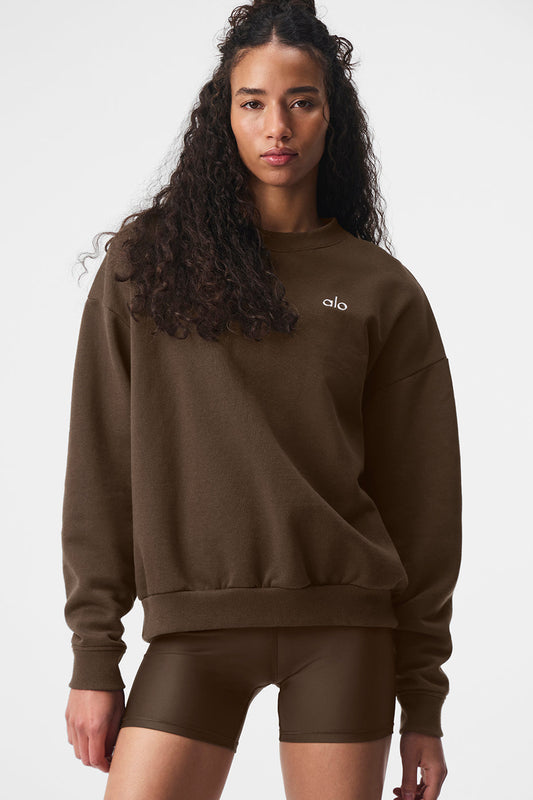 Accolade Crew Neck Crew Sweatshirt — Espresso