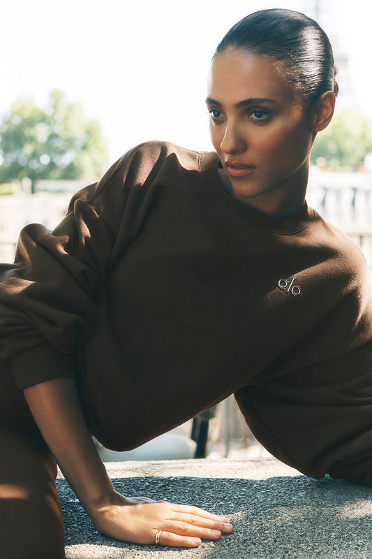 Accolade Crew Neck Crew Sweatshirt — Espresso