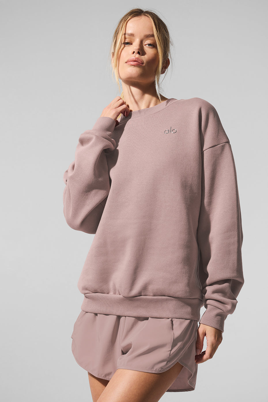Accolade Crew Neck Crew Sweatshirt — Taupe