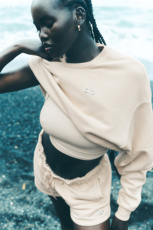 Accolade Crew Neck Crew Sweatshirt — Macadamia