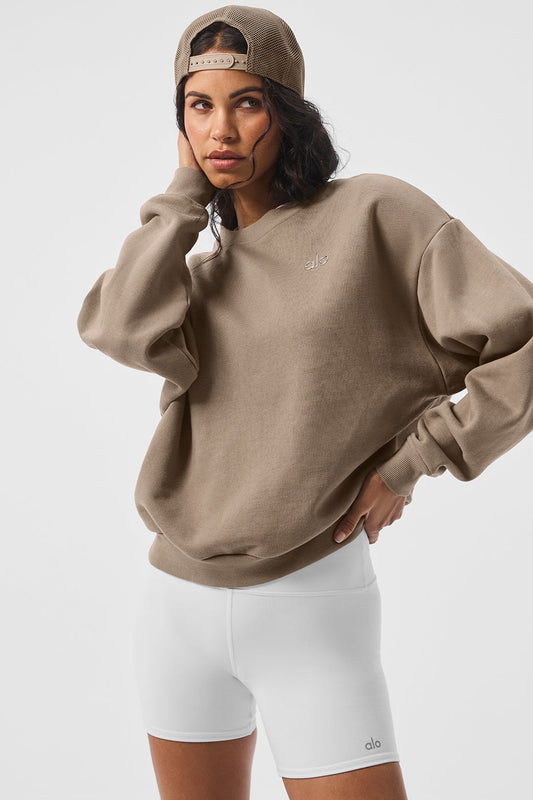 Accolade Crew Neck Crew Sweatshirt — Gravel