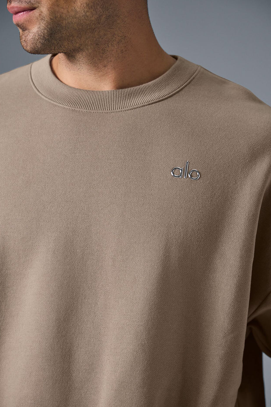 Accolade Crew Neck Crew Sweatshirt — Gravel