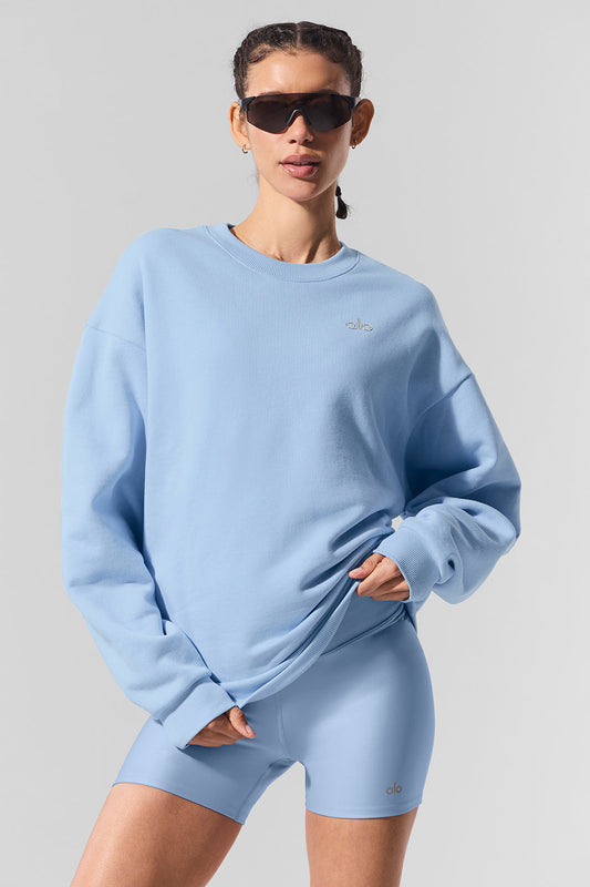 Accolade Crew Neck Crew Sweatshirt — Seashell Blue