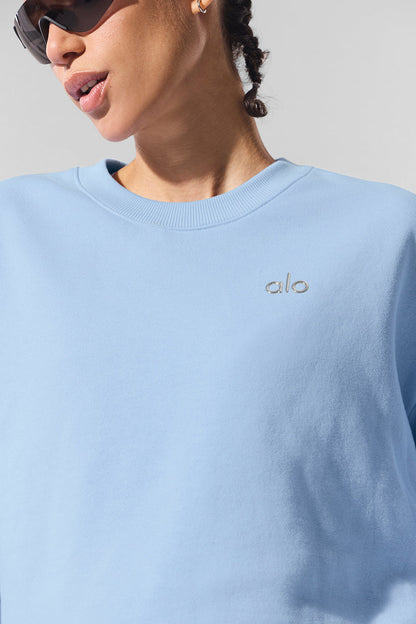 Accolade Crew Neck Crew Sweatshirt — Seashell Blue