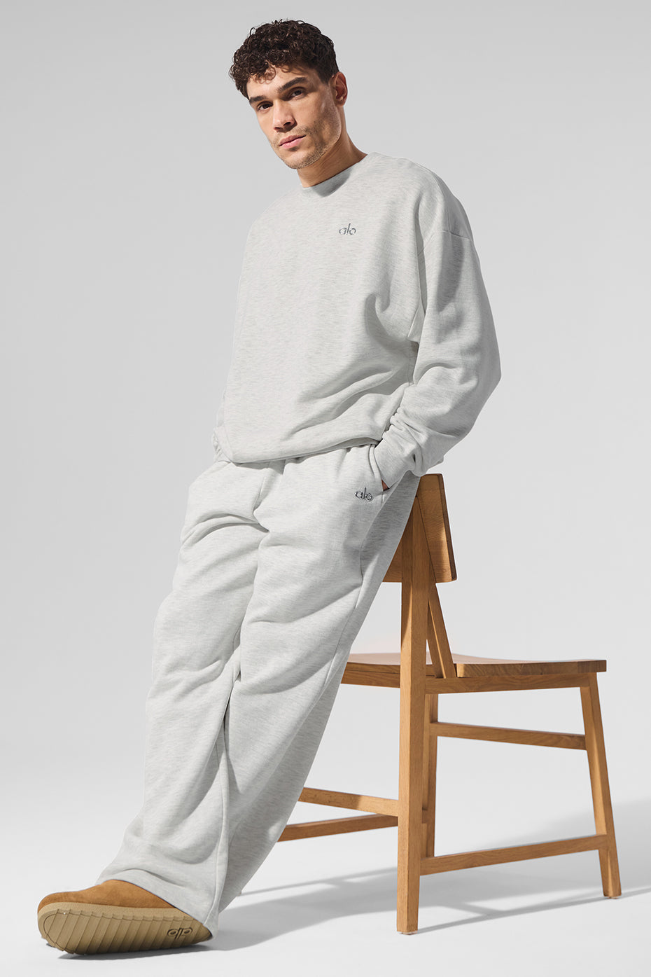 Accolade Crew Neck Crew Sweatshirt — White Heather