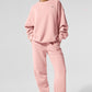 Accolade Crew Neck Crew Sweatshirt — Pink Quartz
