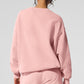 Accolade Crew Neck Crew Sweatshirt — Pink Quartz