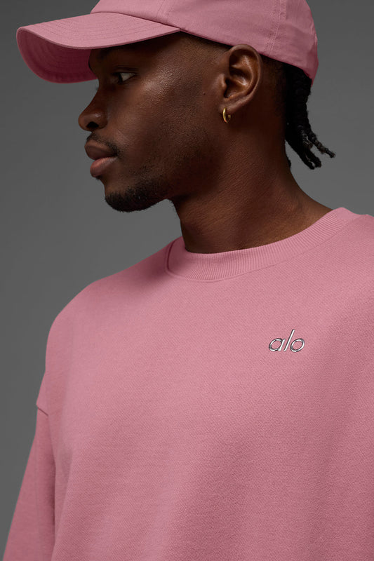 Accolade Crew Neck Crew Sweatshirt — Pink Wild Rose