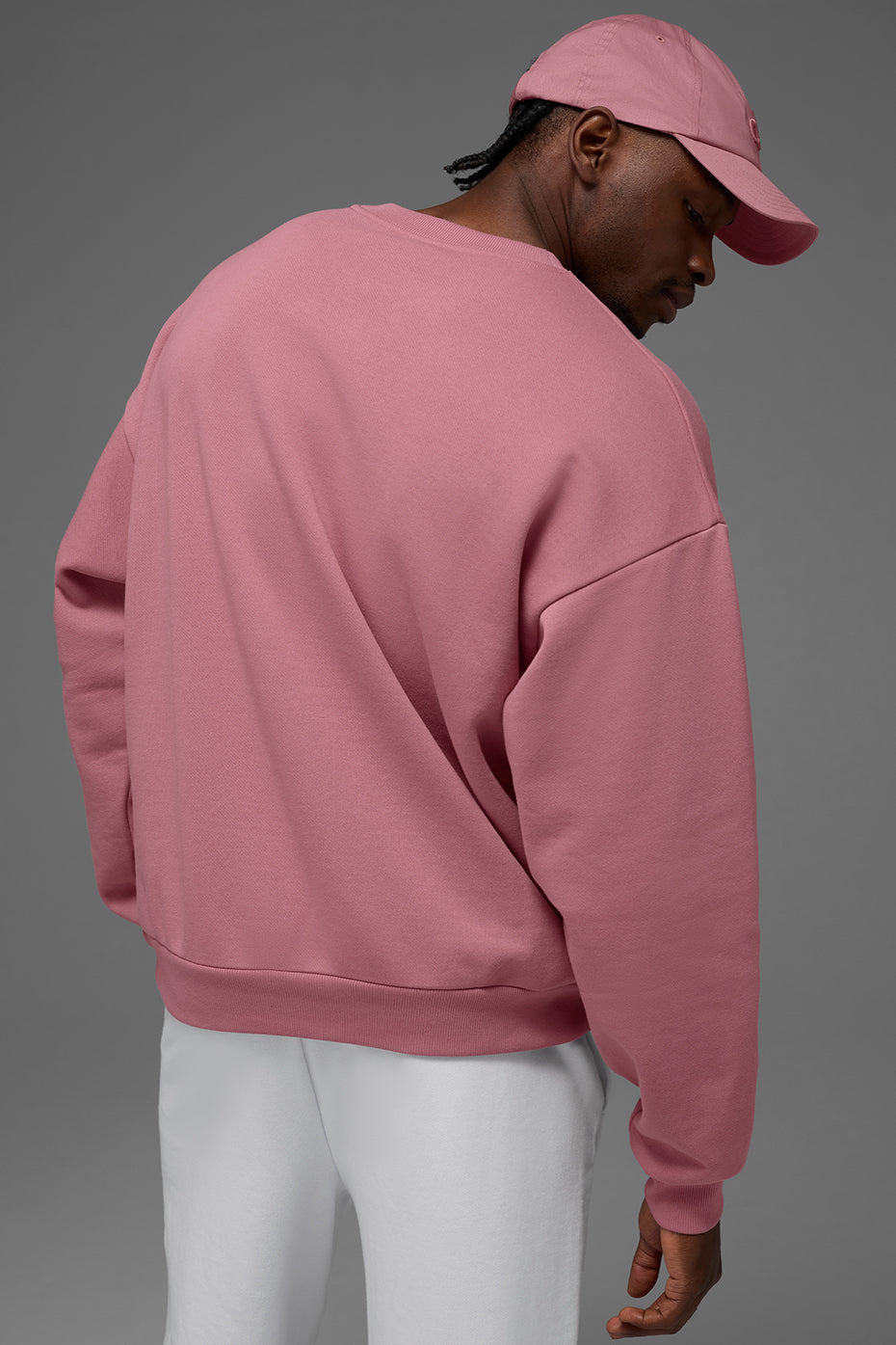Accolade Crew Neck Crew Sweatshirt — Pink Wild Rose