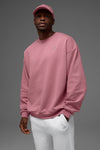 Accolade Crew Neck Crew Sweatshirt — Pink Wild Rose