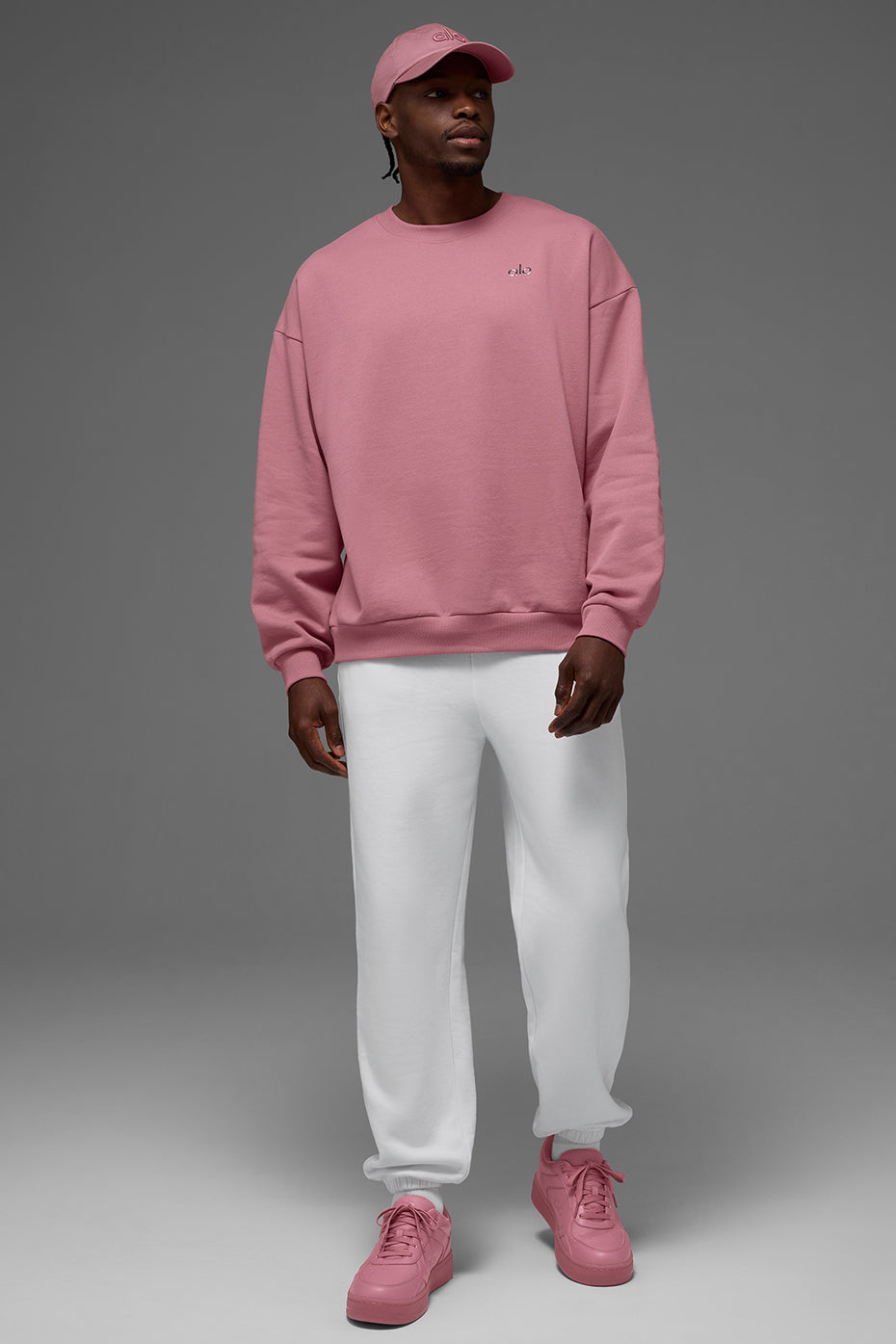 Accolade Crew Neck Crew Sweatshirt — Pink Wild Rose