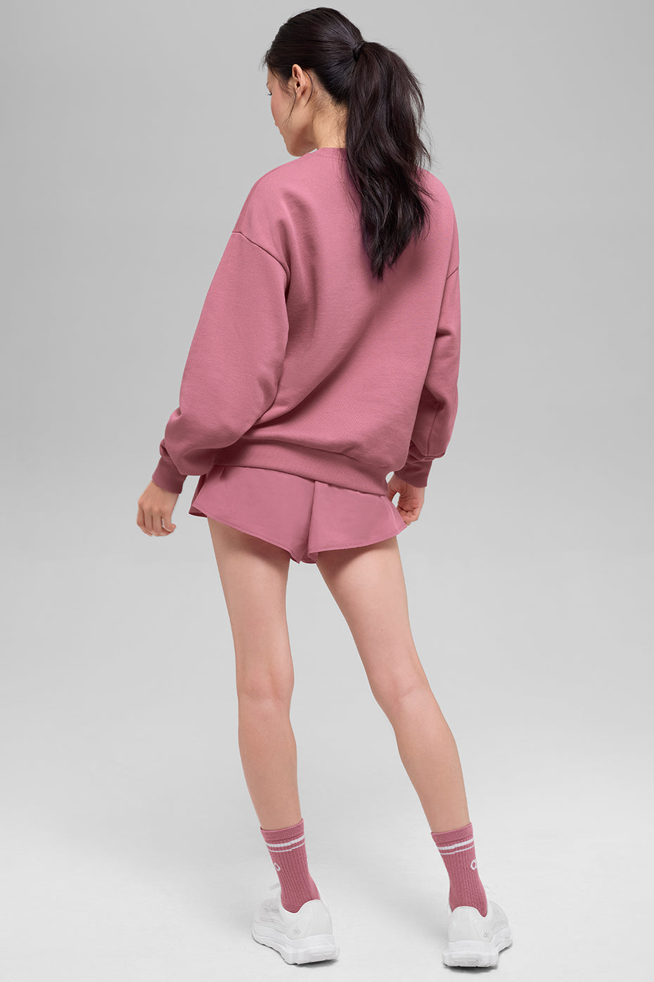 Accolade Crew Neck Crew Sweatshirt — Pink Wild Rose