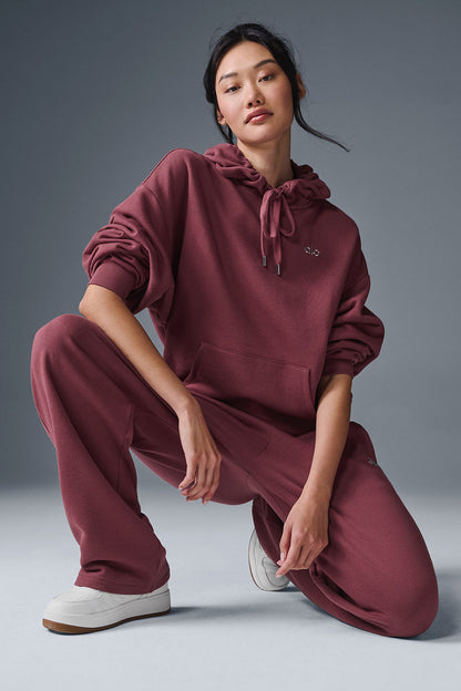 Accolade Hooded Sweatshirt — Burgundy Truffle