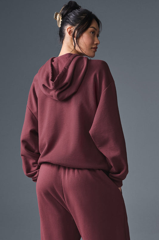 Accolade Hooded Sweatshirt — Burgundy Truffle
