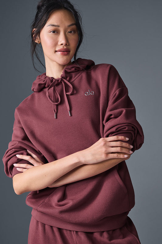 Accolade Hooded Sweatshirt — Burgundy Truffle