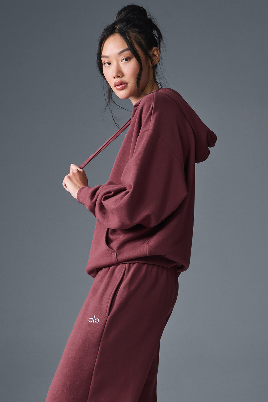 Accolade Hooded Sweatshirt — Burgundy Truffle