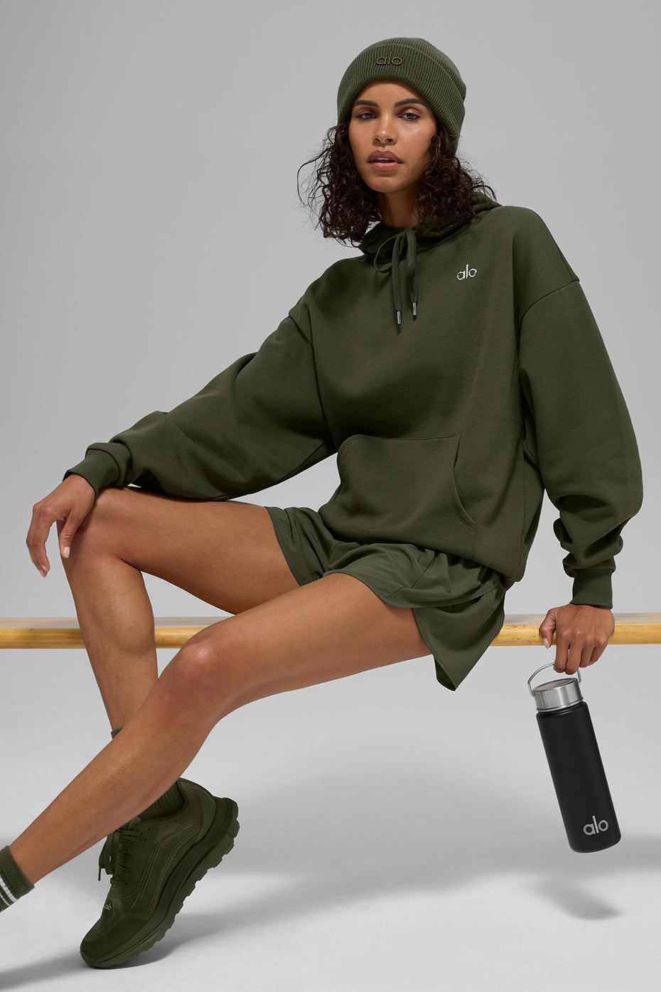 Accolade Hooded Sweatshirt — Green Olive