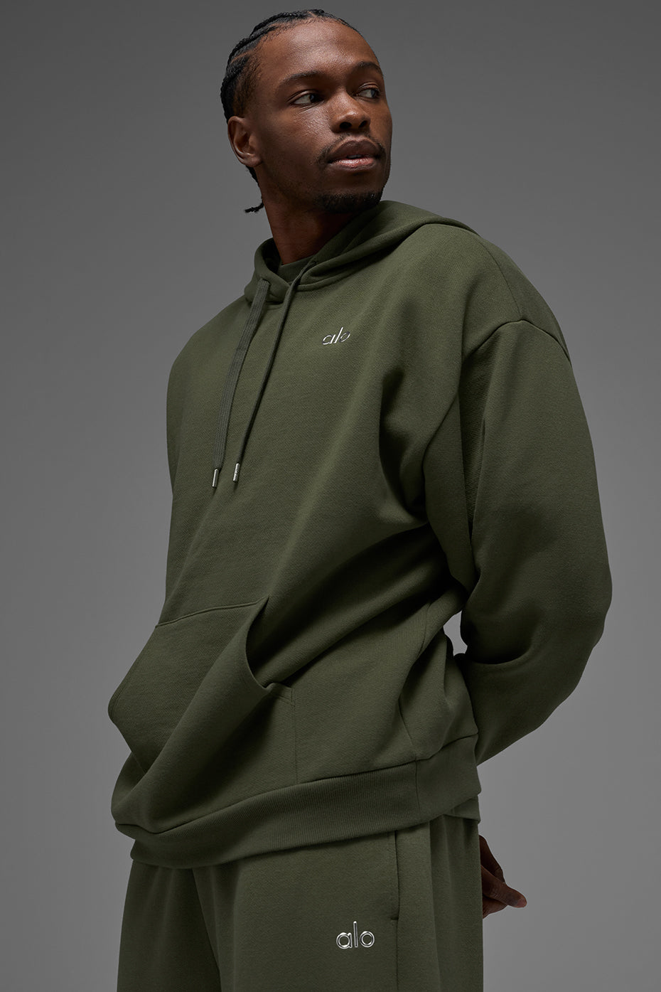 Accolade Hooded Sweatshirt — Green Olive