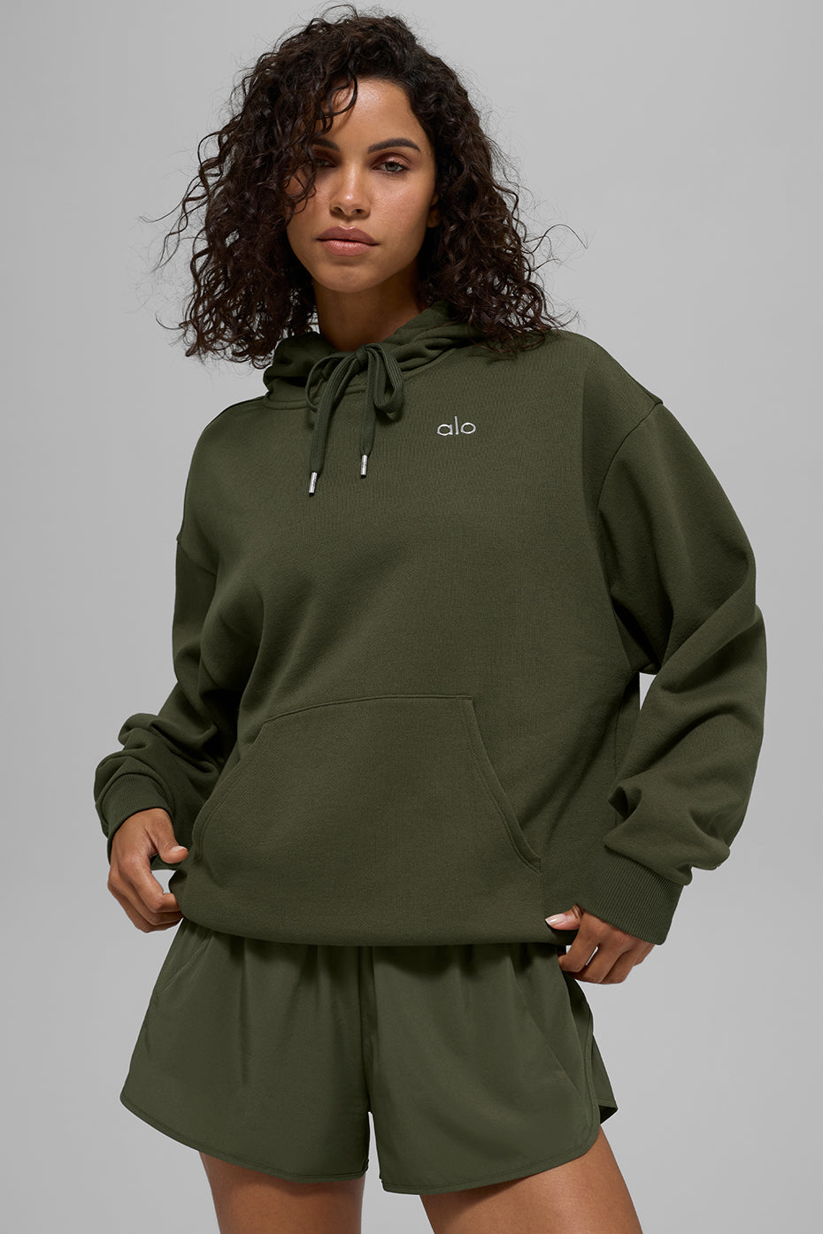Accolade Hooded Sweatshirt — Green Olive