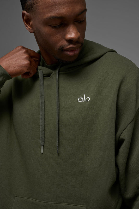 Accolade Hooded Sweatshirt — Green Olive
