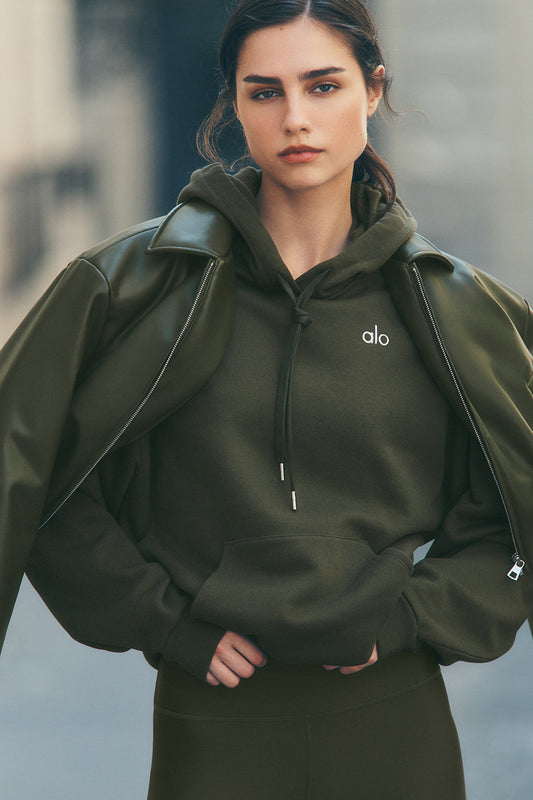 Accolade Hooded Sweatshirt — Green Olive