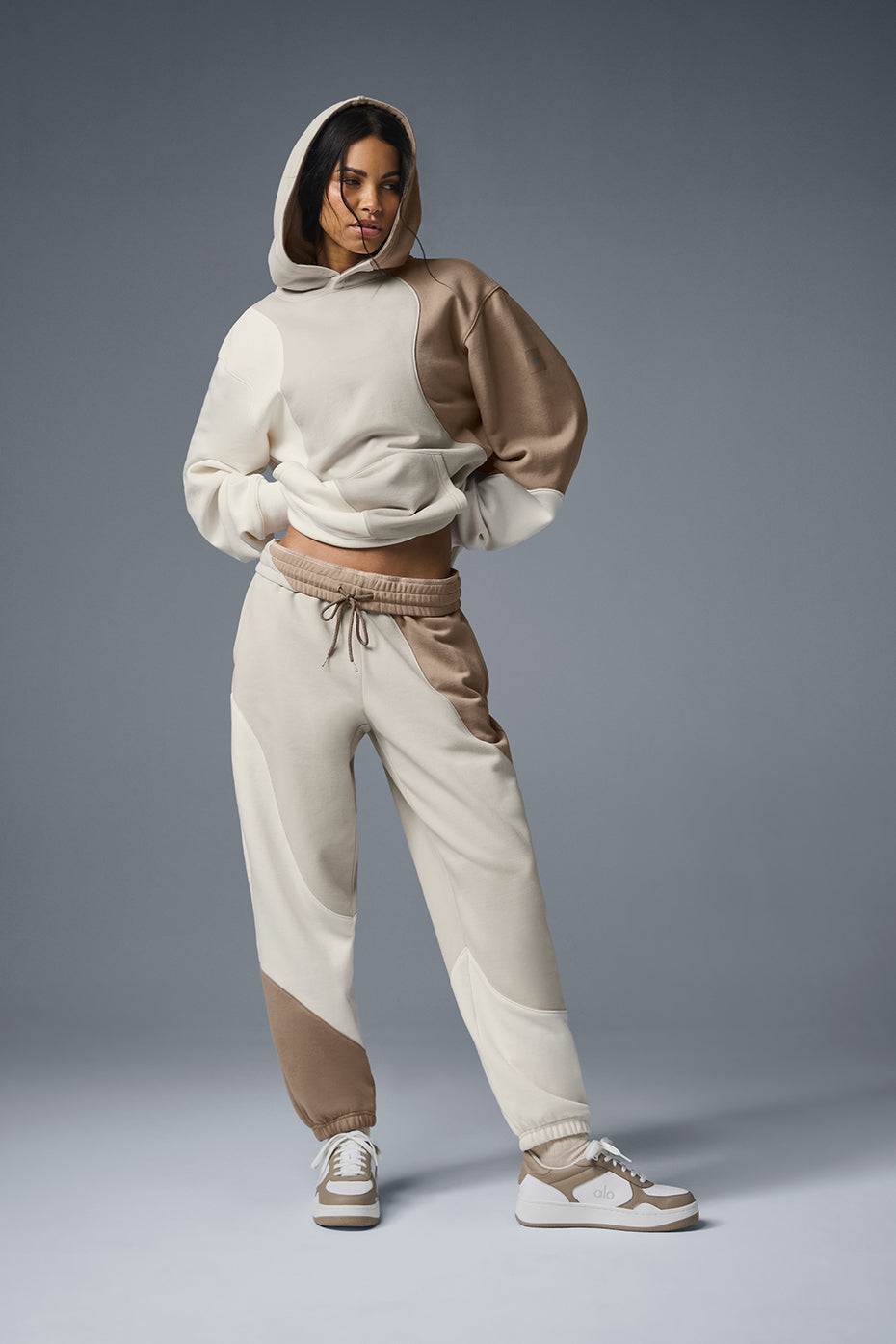 Make Waves Hooded Sweatshirt — Ivory/Bone/Gravel