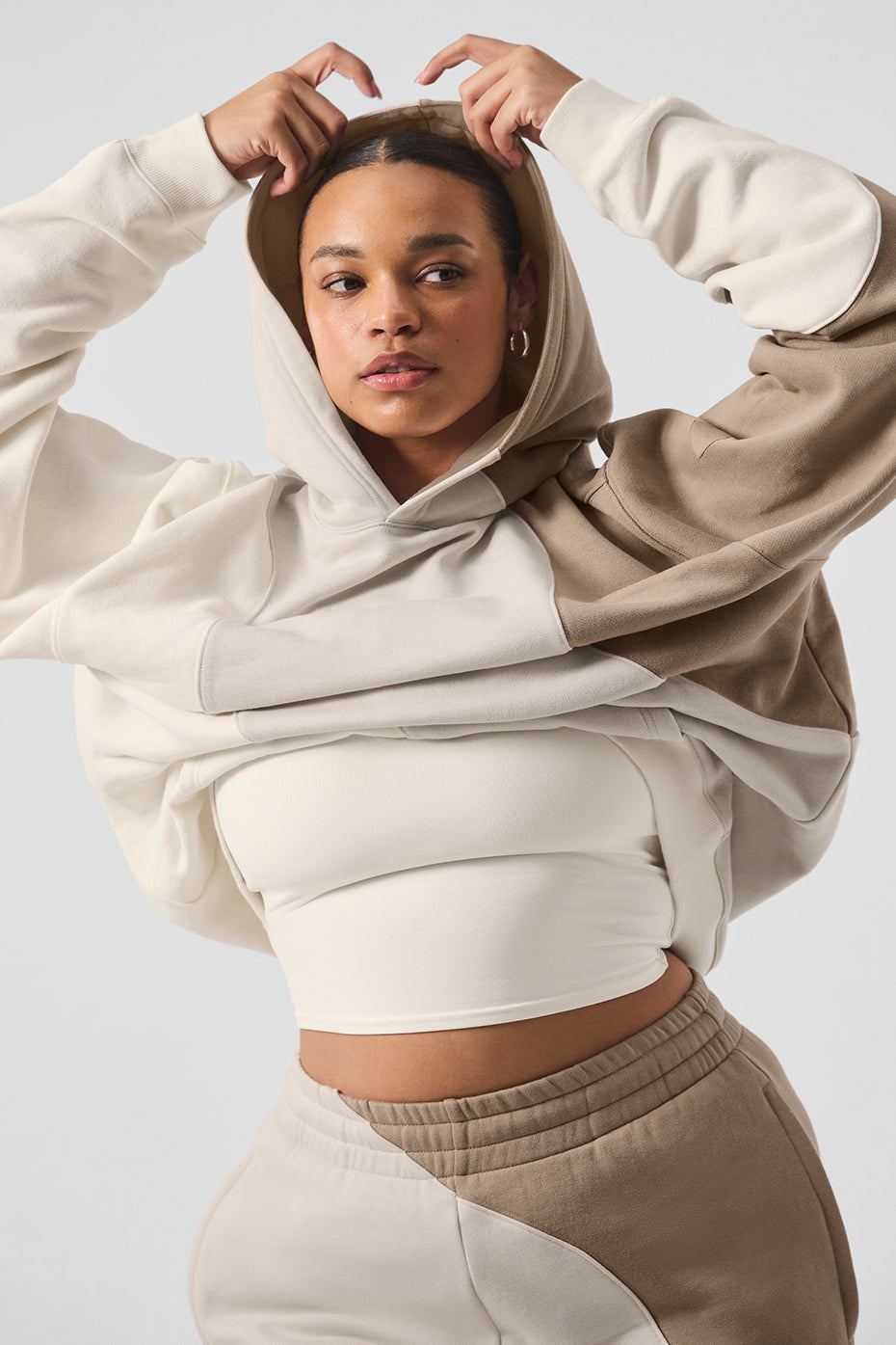 Make Waves Hooded Sweatshirt — Ivory/Bone/Gravel
