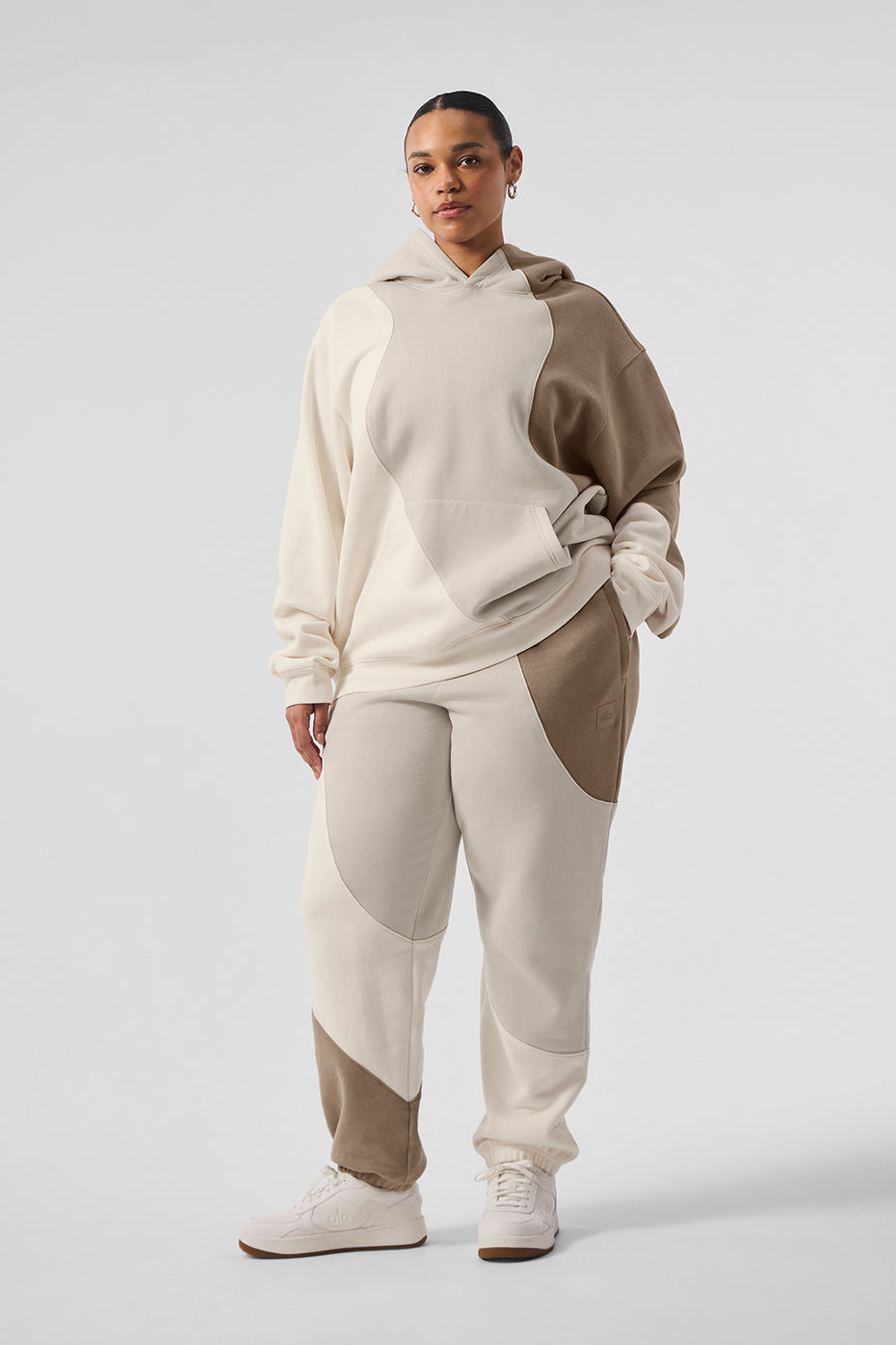 Make Waves Hooded Sweatshirt — Ivory/Bone/Gravel