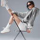 Make Waves Hooded Sweatshirt — Athletic Heather Grey Tonal