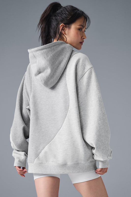 Make Waves Hooded Sweatshirt — Athletic Heather Grey Tonal