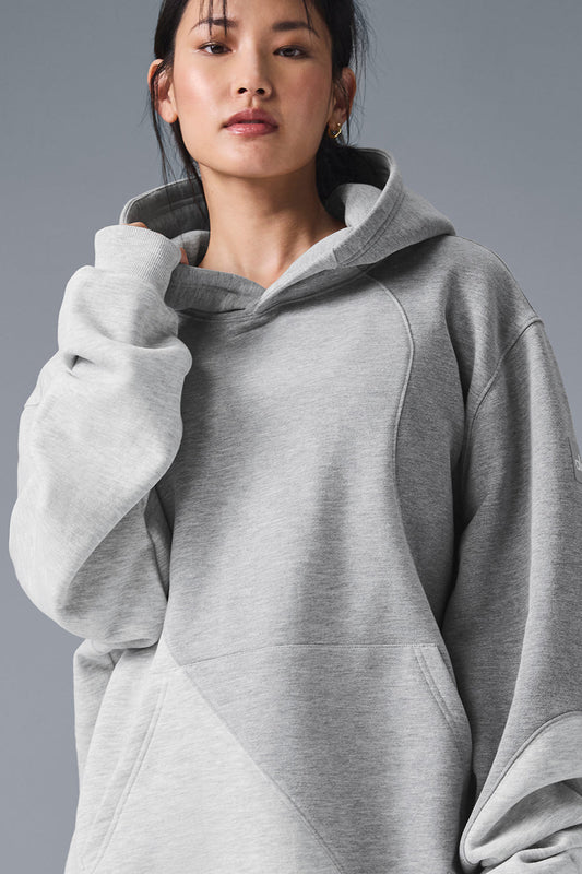 Make Waves Hooded Sweatshirt — Athletic Heather Grey Tonal