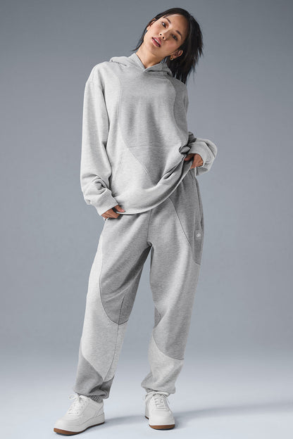 Make Waves Hooded Sweatshirt — Athletic Heather Grey Tonal
