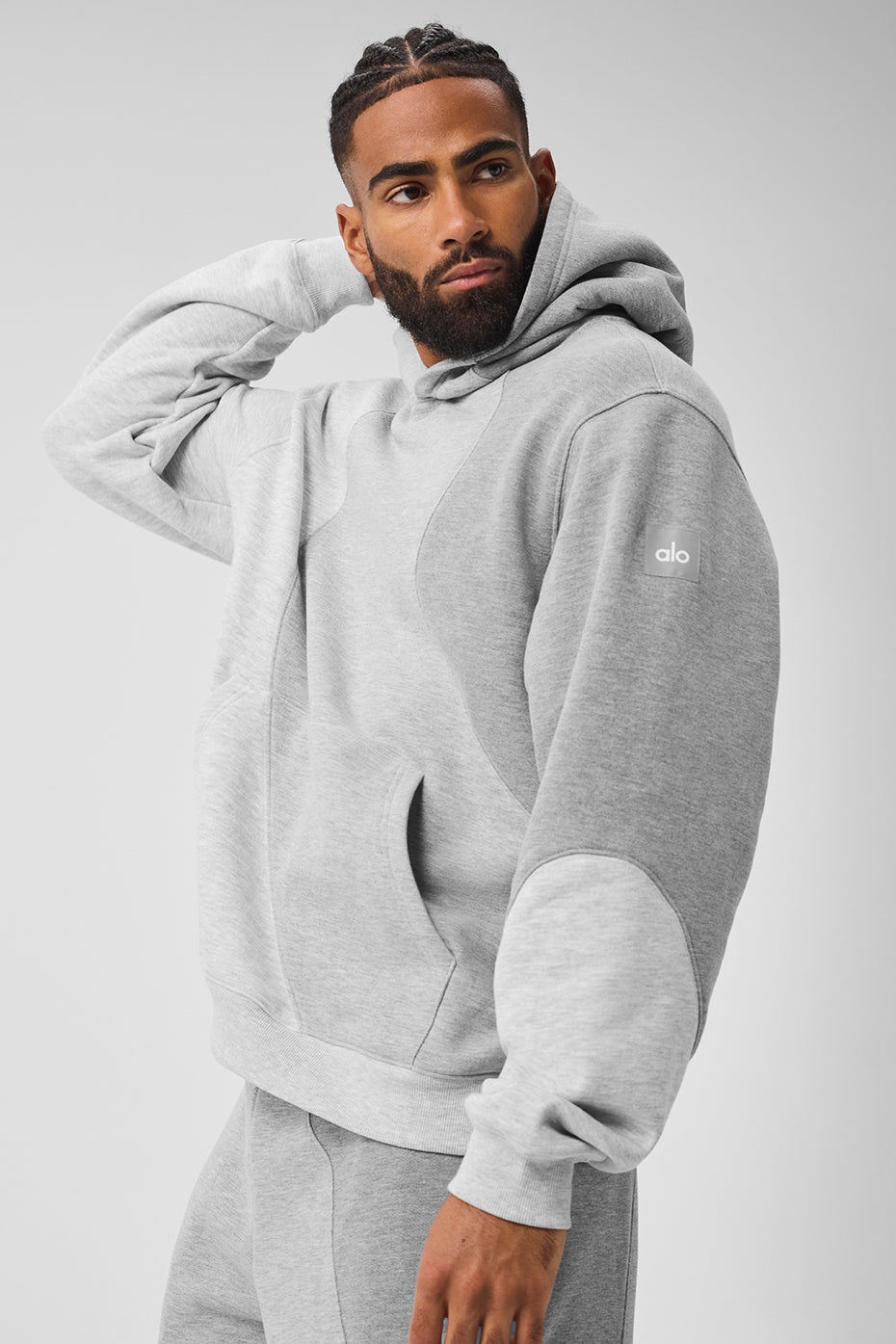 Make Waves Hooded Sweatshirt — Athletic Heather Grey Tonal