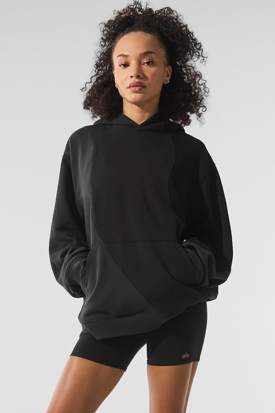 Make Waves Hooded Sweatshirt — Vintage Black Tonal